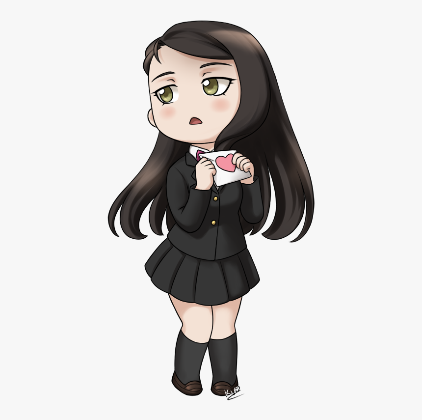 Goanimate Character Creator Anime - Chibi Girl Black Hair Png, Transparent Png, Free Download