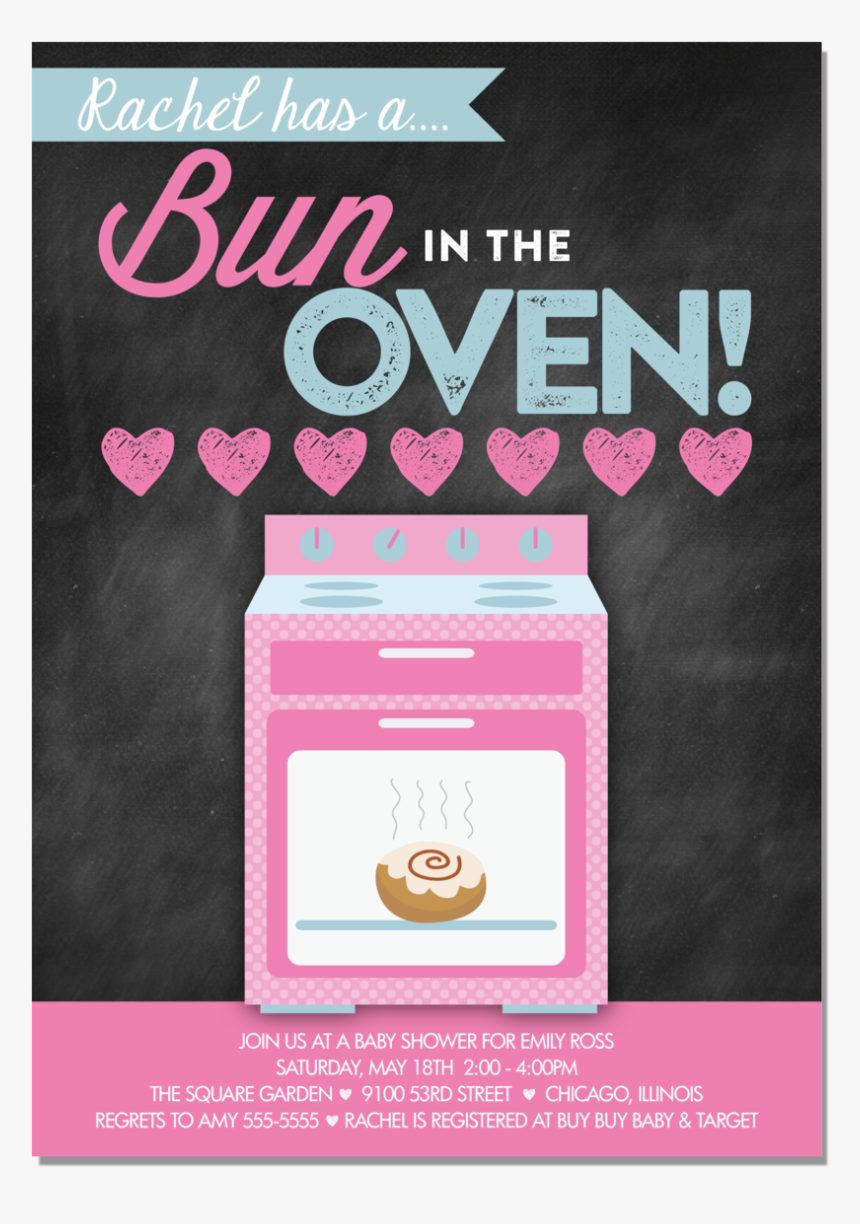 Bun In The Oven Chalkboard - Poster, HD Png Download, Free Download
