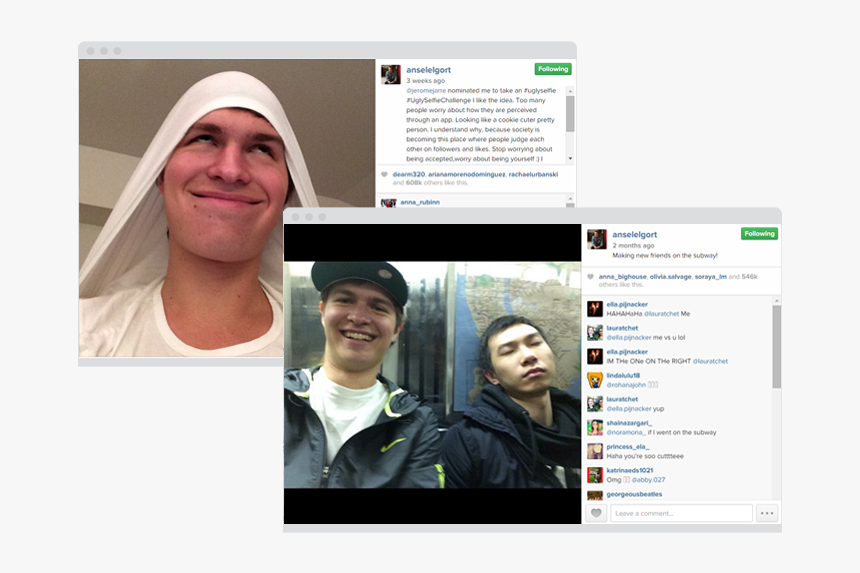 Instagram Marketing Authenticity - Ansel Elgort Funny Face, HD Png Download, Free Download