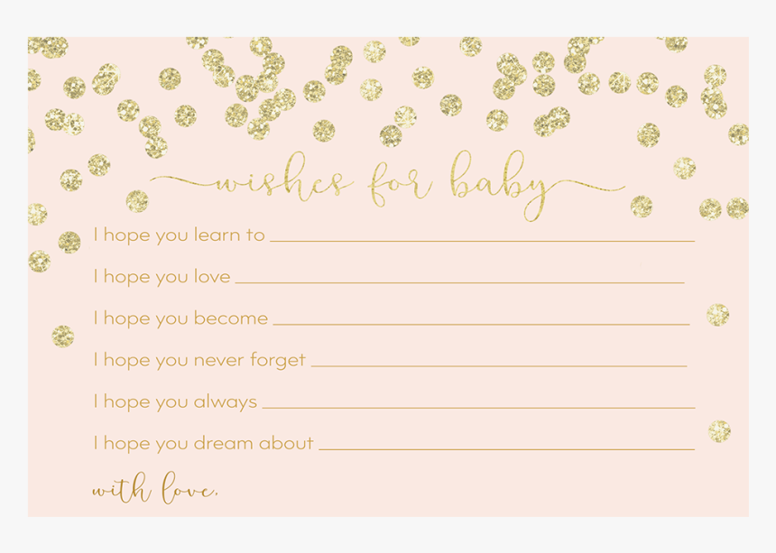 A Brunch For Baby Pink And Gold Baby Shower Wishes - Baby Shower, HD Png Download, Free Download