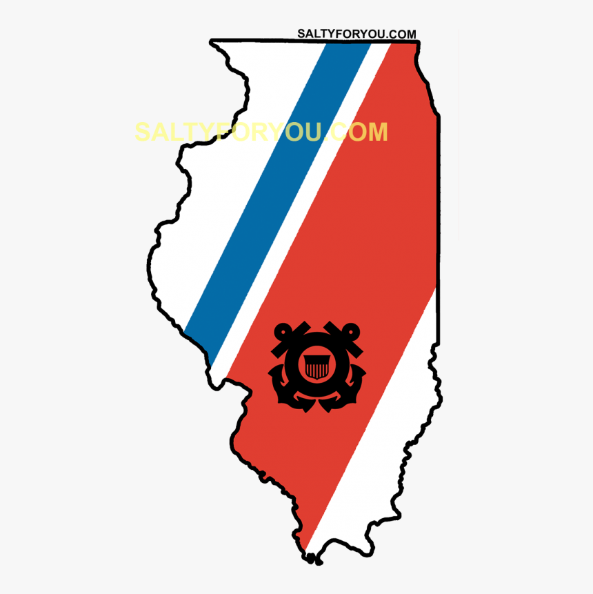 Illinois With Racing Stripe Website Uscg Hoodie Coast, HD Png Download, Free Download
