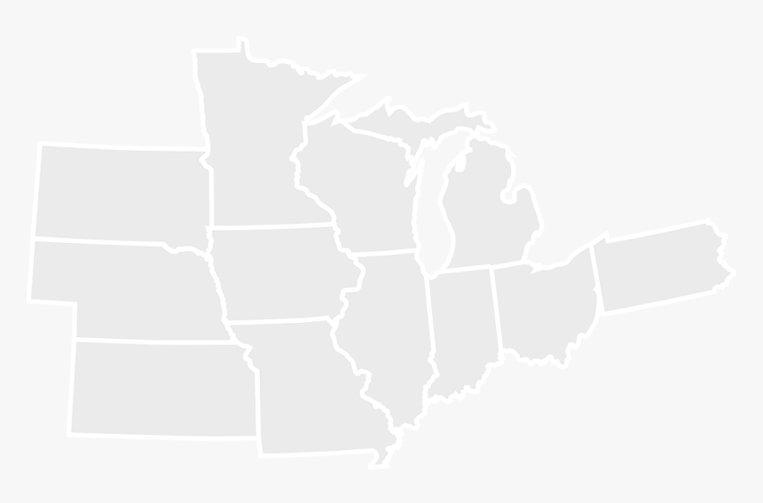 Map Outline - Faa Great Lakes Region, HD Png Download, Free Download