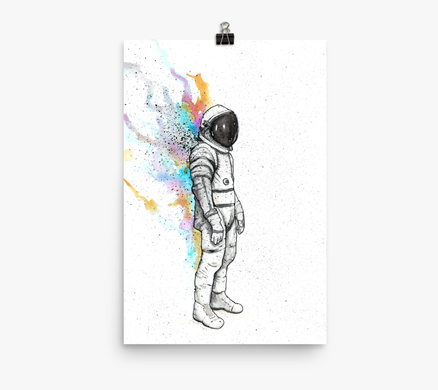 Astronaut Drawing In Canvas, HD Png Download, Free Download