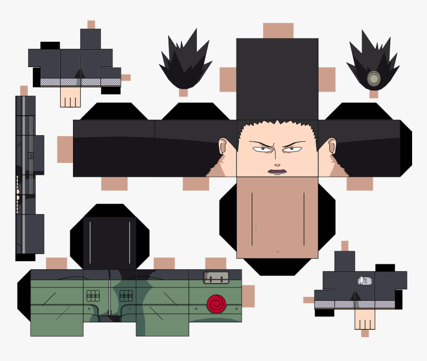 Template Papercraft Shikamaru - Anime Paper Toys, HD Png Download, Free Download