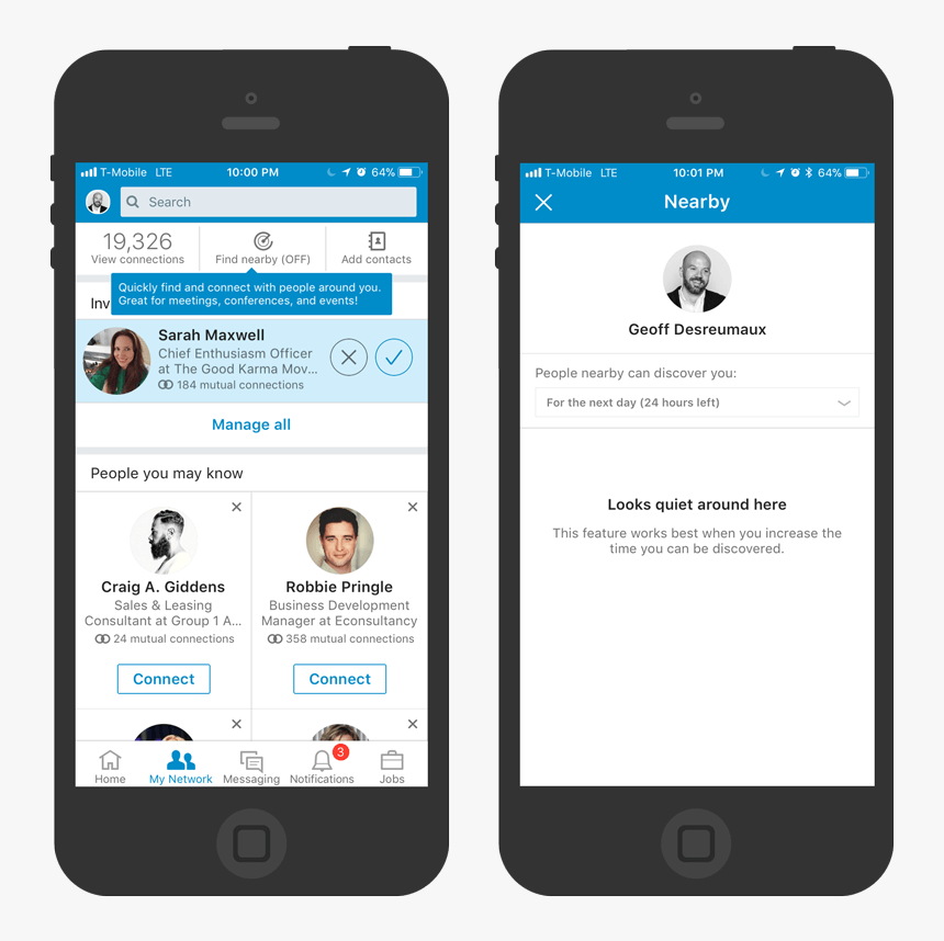 Linkedin Find Nearby - Linkedin Find Nearby Feature, HD Png Download, Free Download