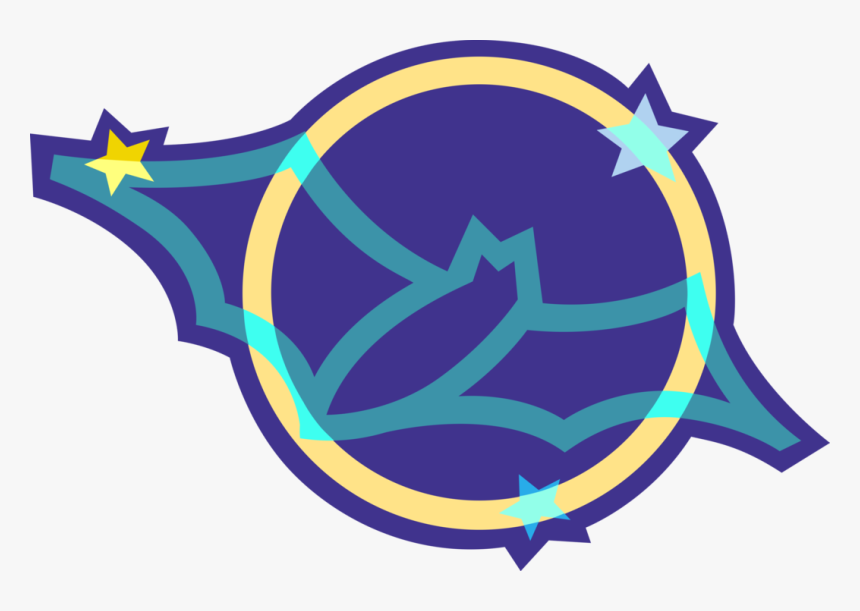 Vector Illustration Of Flying Bat With Moon And Stars - Emblem, HD Png Download, Free Download