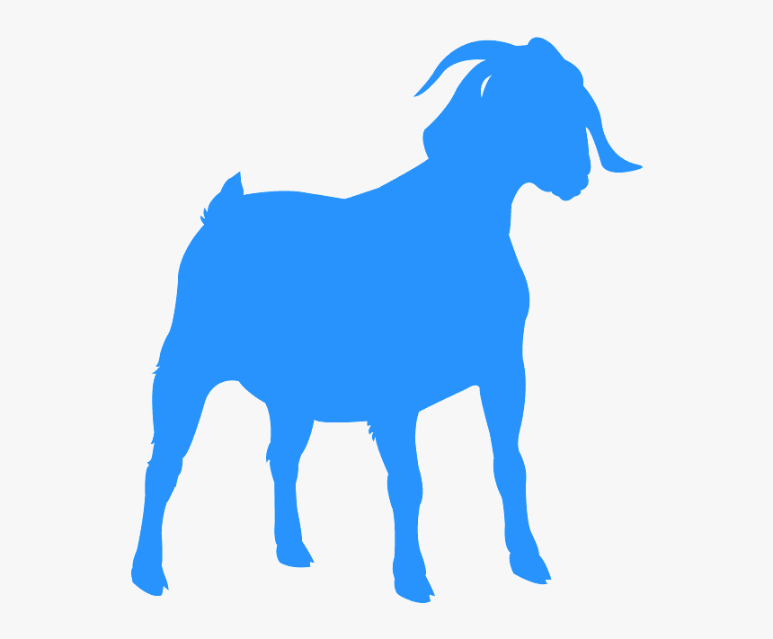Blue Goat Silhouette, HD Png Download, Free Download