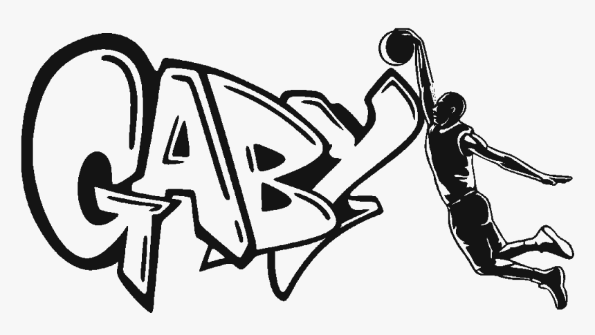 Nba Drawing Graffiti - Name Gabriel In Graffiti, HD Png Download, Free Download