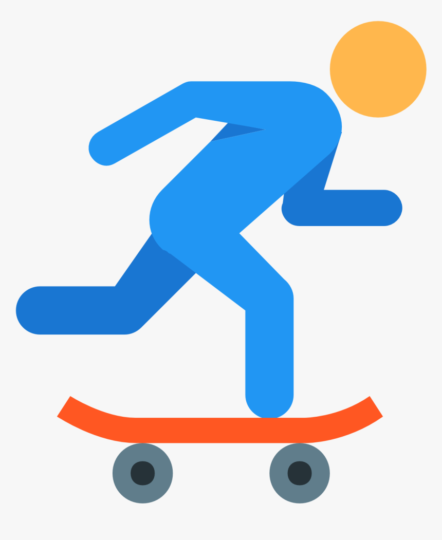 Skateboard Clipart Icon - Clip Art Legs On Skateboard, HD Png Download, Free Download