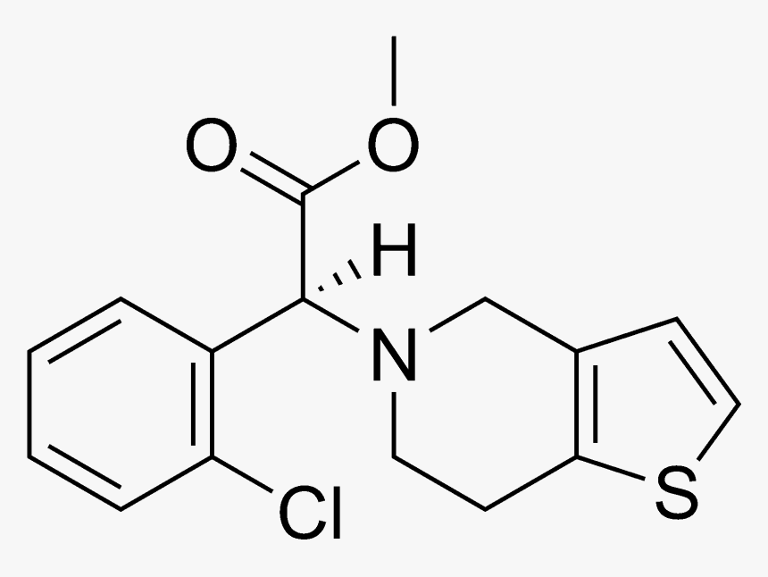 Clopidogrel Chemical Structure - Clopidogrel Structure, HD Png Download, Free Download