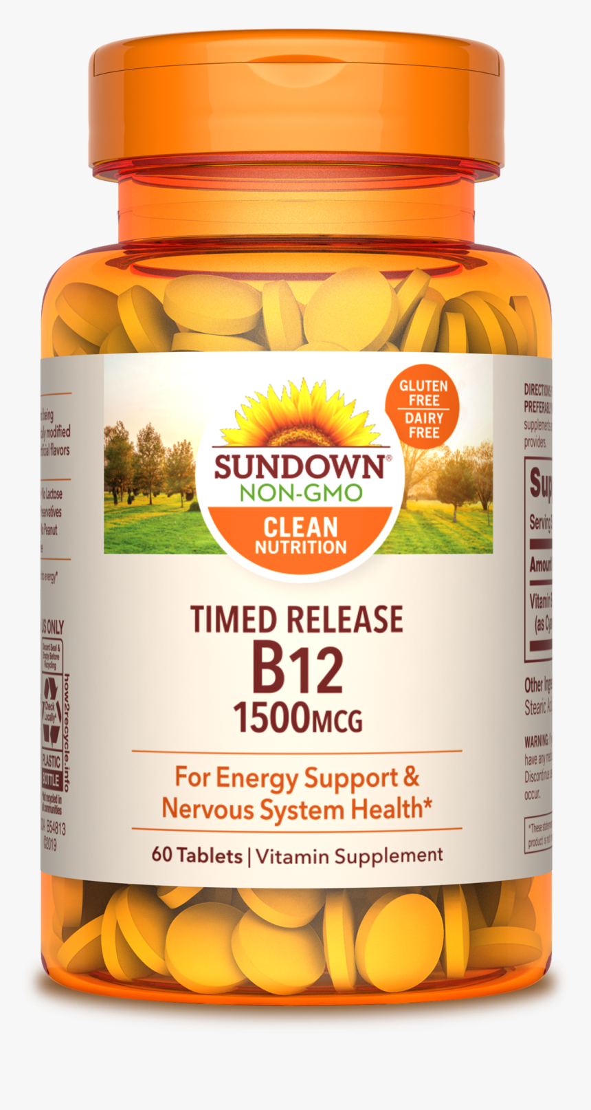 Productimage 65316 B12 - Sundown B12 Vitamin Supplement Microlozenges, HD Png Download, Free Download