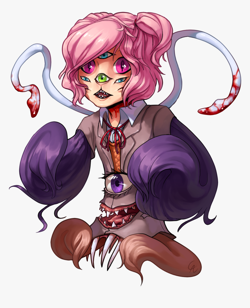 Purple Fictional Character Vertebrate Anime Violet - Doki Doki Literature Club Cute, HD Png Download, Free Download