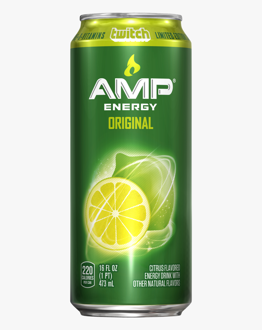 Original Front - Amp Strawberry Limeade Energy Drink, HD Png Download, Free Download