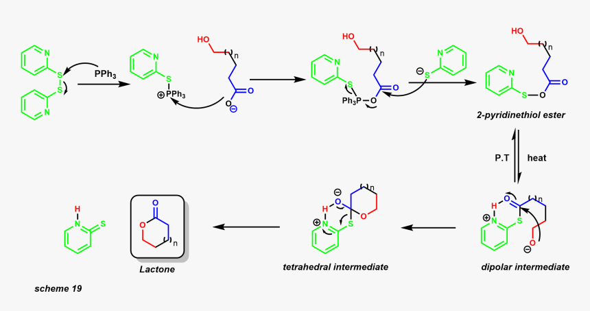 Corey-nicolaou Macrolactonization19 - Triphenylphosphine Disulfide Reduction Mechanism, HD Png Download, Free Download