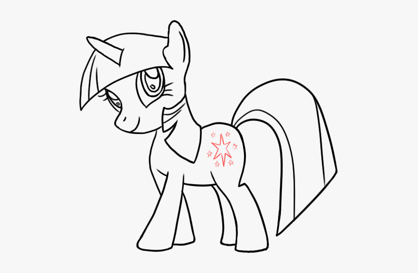 Drawn My Little Pony Twilight Sparkle - My Little Pony Drawing Twilight Sparkle, HD Png Download, Free Download