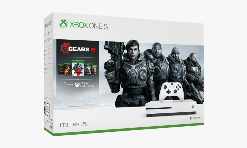 Xbox One S Gears 5 Bundle, HD Png Download, Free Download