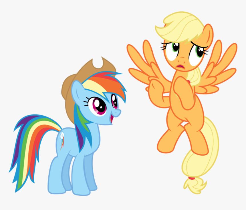 Rainbow Dash Pinkie Pie Fluttershy Applejack Princess - Mlp Aj And Rd, HD Png Download, Free Download