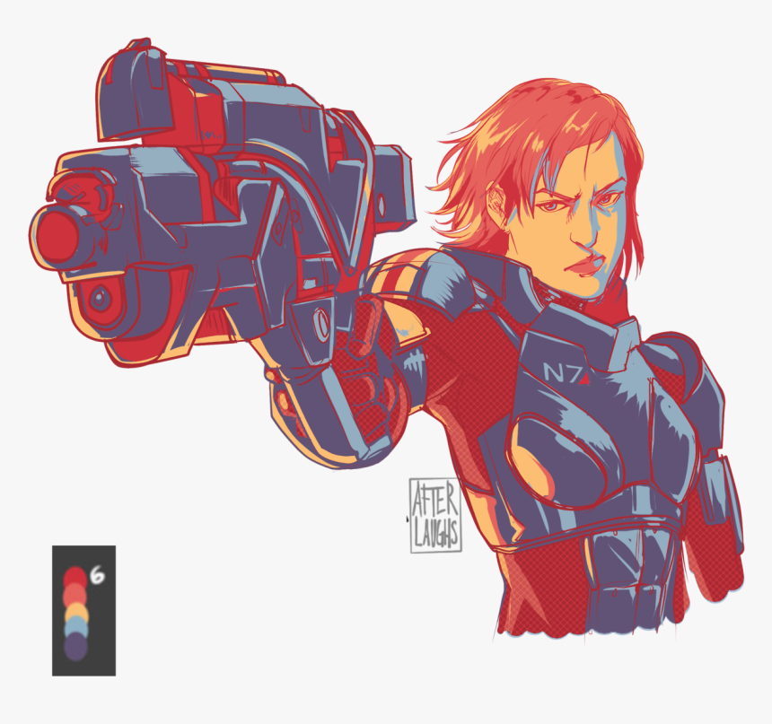 Mass Effect,фэндомы,me Art,femshep - Cartoon, HD Png Download, Free Download