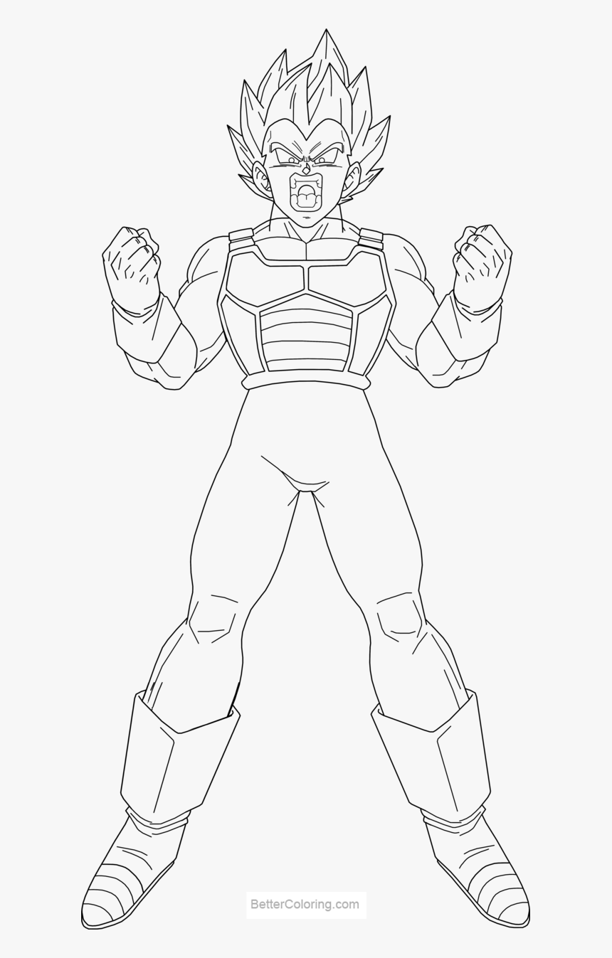 Transparent Super Saiyan Blue Vegeta Png - Super Saiyan Vegeta Drawing, Png Download, Free Download