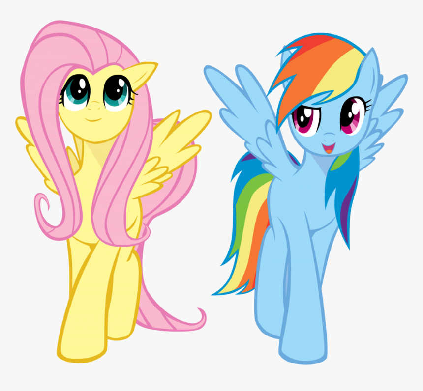 Mlp Base Rainbow Dash And Fluttershy, HD Png Download, Free Download