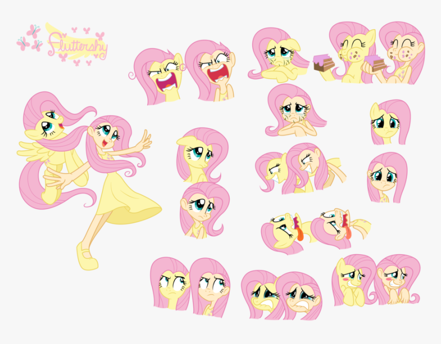 Fluttershy Pony Human Trinityinyang, HD Png Download, Free Download