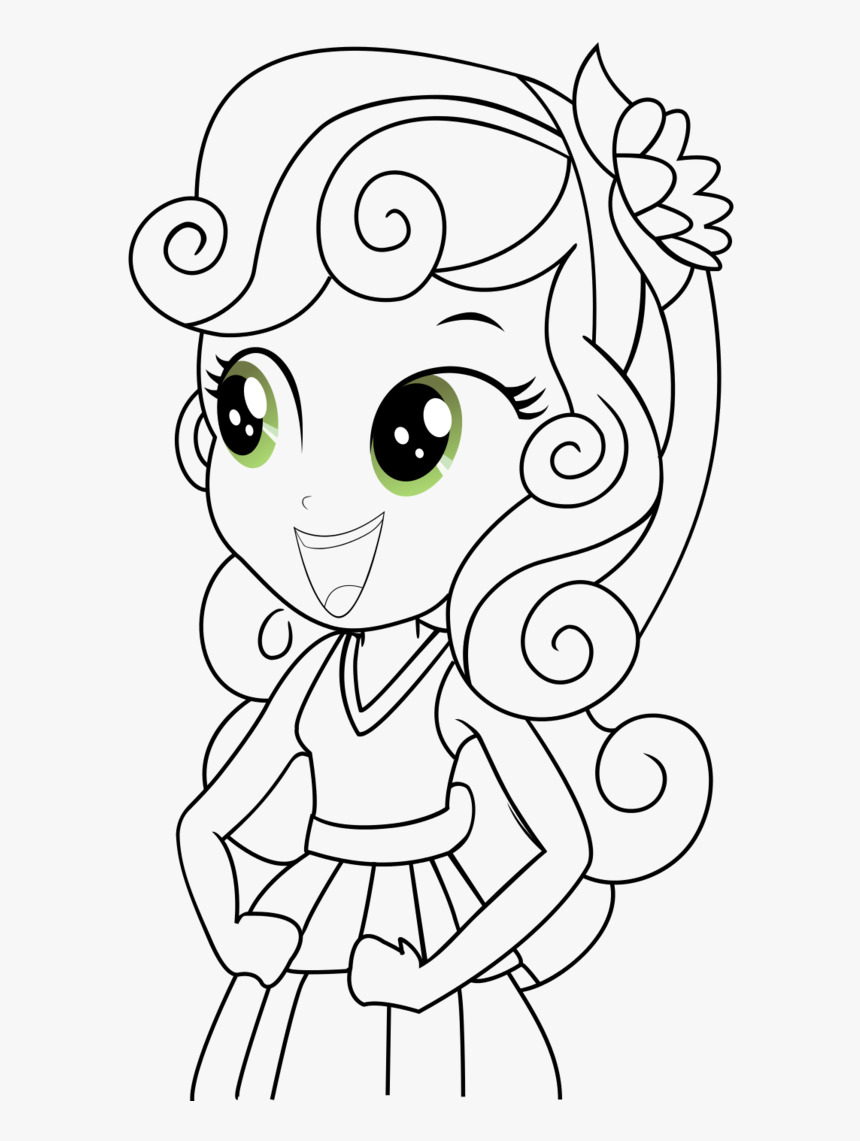 My Little Pony Coloring Pages Rainbow Dash Equestria - My Little Pony Equestria Girls Drawing Step, HD Png Download, Free Download