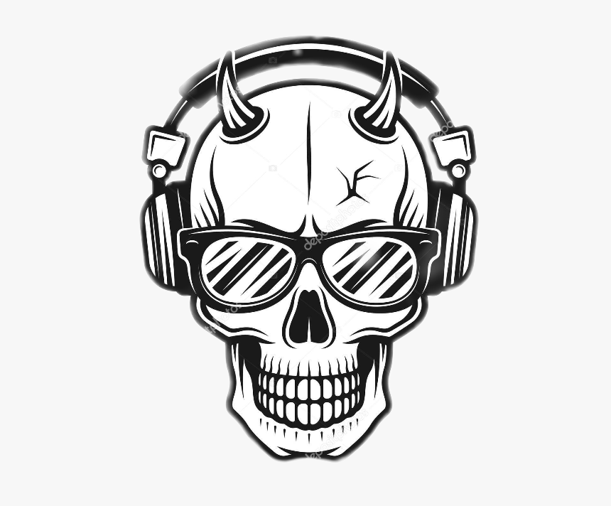 Music Skull Vector, HD Png Download, Free Download