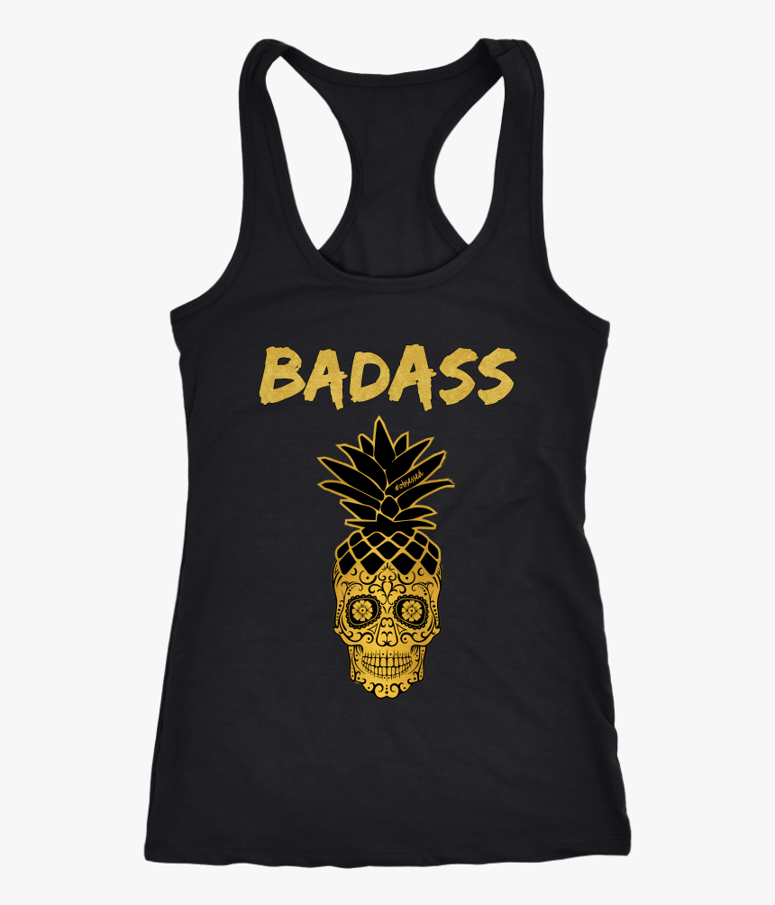 Women"s Pineapple Sugar Skull 24k Gold Badass Racerback - Freestyle Music Logo, HD Png Download, Free Download