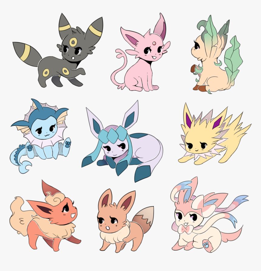Eevee Evolutions As Cats, HD Png Download, Free Download