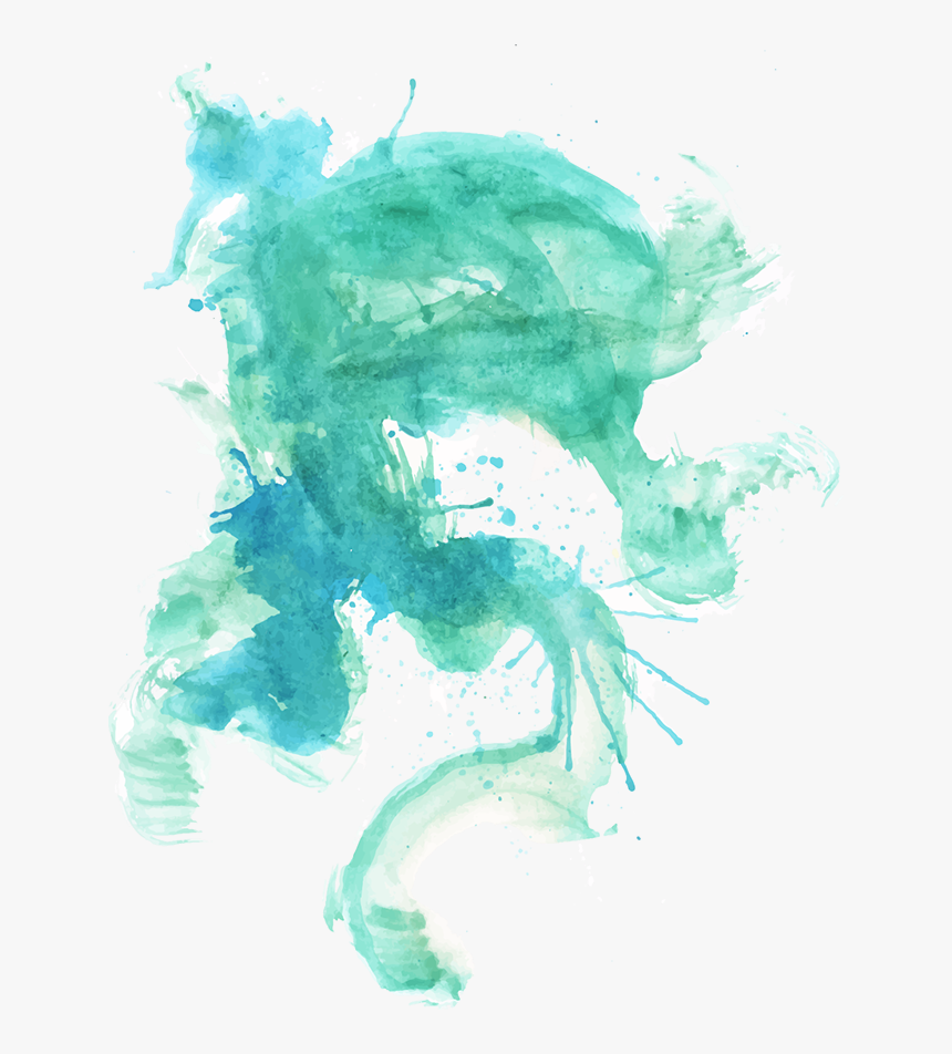 Mint Green Paint Splatter, HD Png Download, Free Download