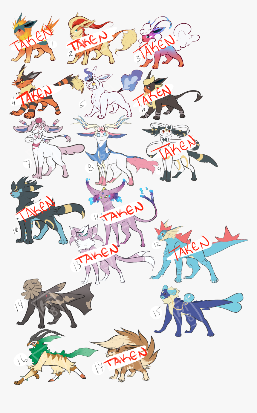 Eeveelution Variants Ota [5/17 Open], HD Png Download, Free Download