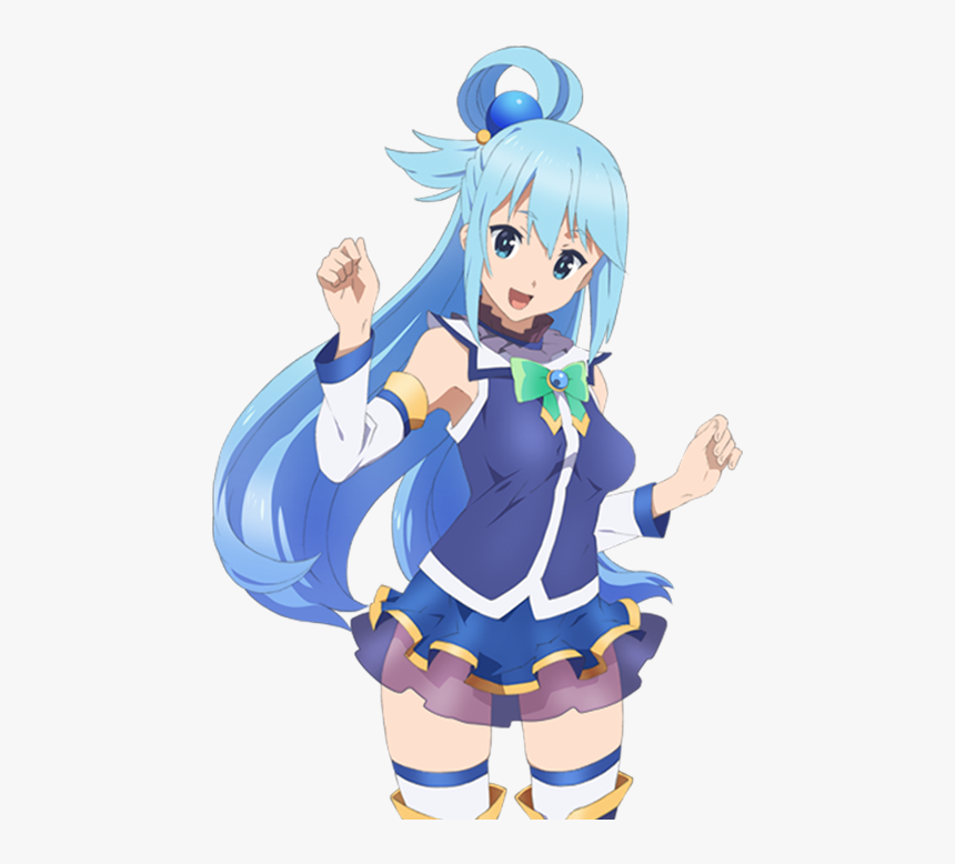 Clip Art Crunchyroll Konosuba Blue Hair Anime Girl Characters Hd Png Download Kindpng