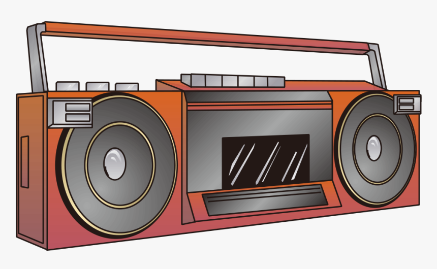 Painted Red Radio Pictures Png Download - Cartoon Boom Box Png, Transparent Png, Free Download