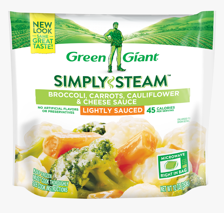 Green Giant® Simply Steam™ Broccoli, Carrots, Cauliflower - Green Giant Broccoli And Cheese, HD Png Download, Free Download