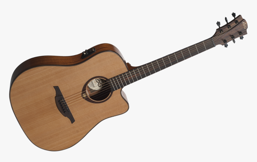 Lag Dreadnought Cutaway Electric Guitar Natural, HD Png Download, Free Download