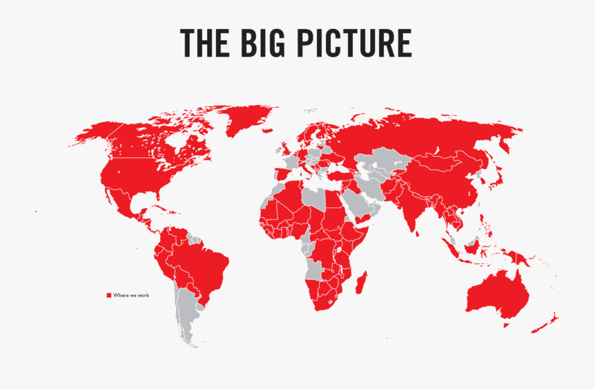 Global Map Graphic Of Save The Children - World Map C, HD Png Download, Free Download