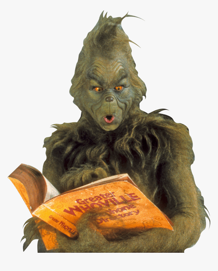 Grinch Reading A Book, HD Png Download, Free Download