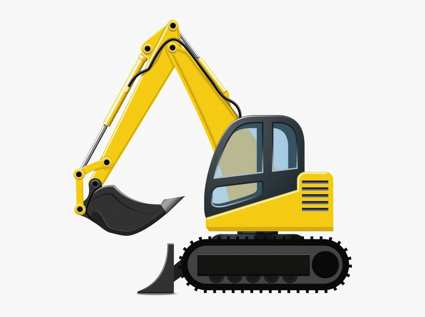 Excavator Clipart Excavator Bobcat - Construction Truck Clipart, HD Png Download, Free Download