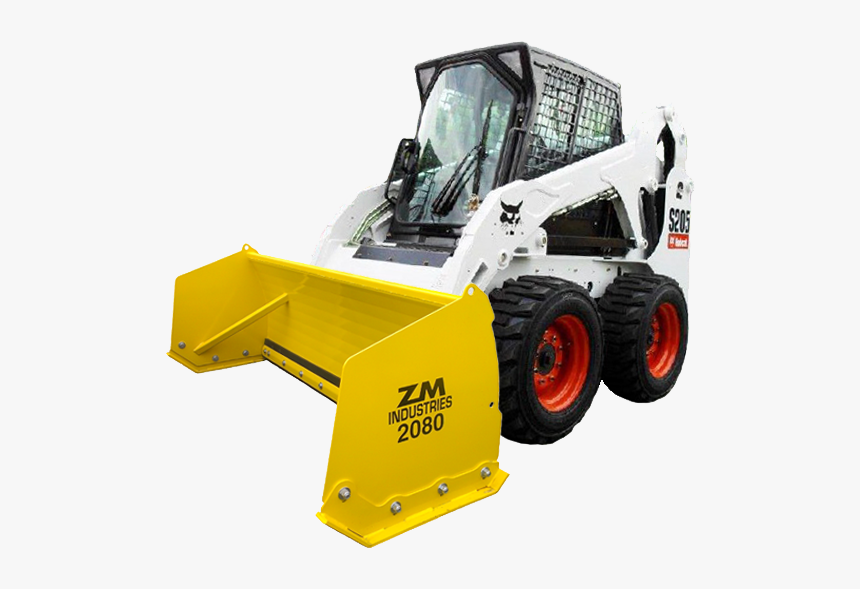Skid Steer Snow Pusher 2000 Series - Bobcat S250 Skid Steer With Snow Pusher, HD Png Download, Free Download