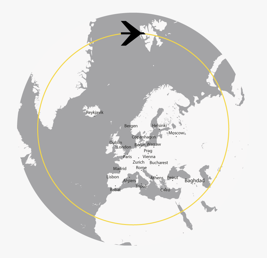 Embraer 190 E2 Range Map, HD Png Download, Free Download