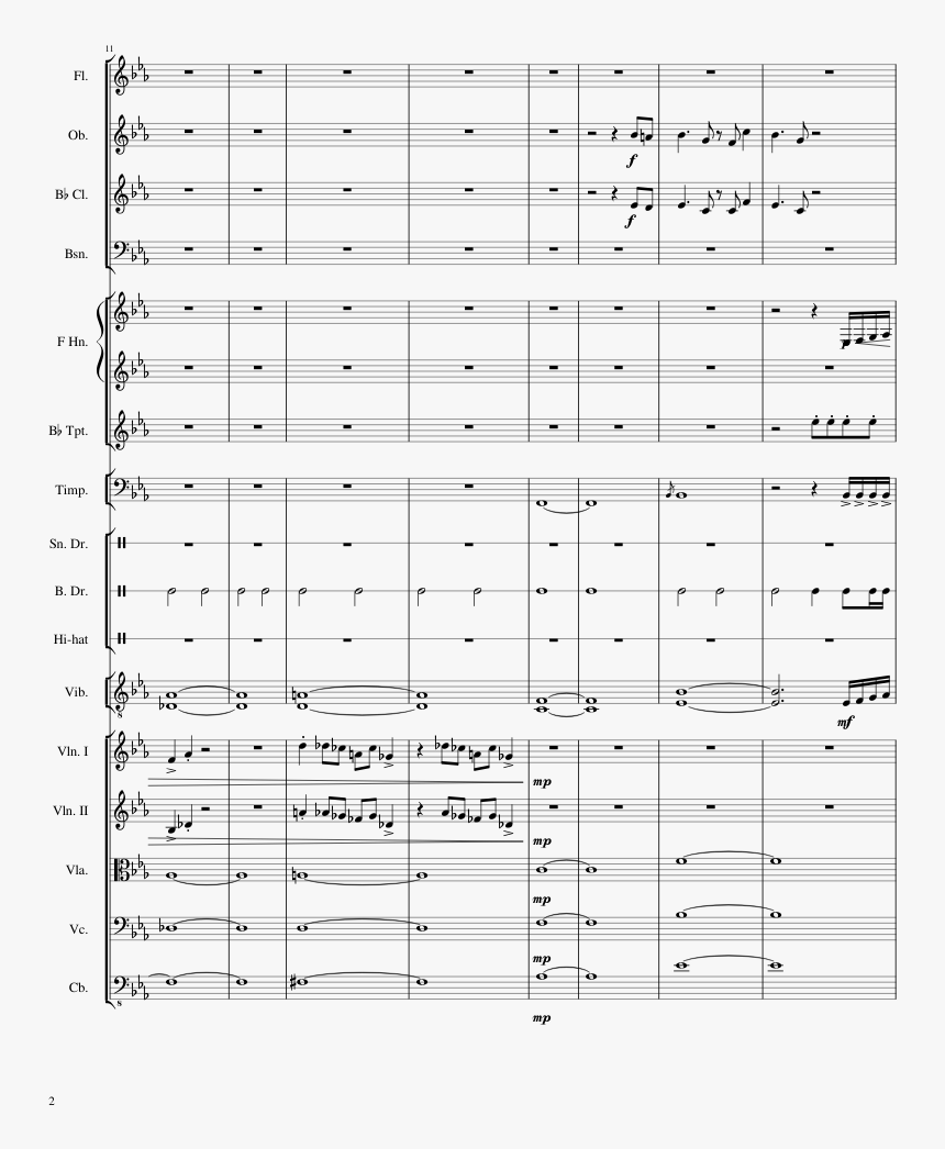 Rachmaninov Piano Concerto 2 Orchestral Score, HD Png Download, Free Download