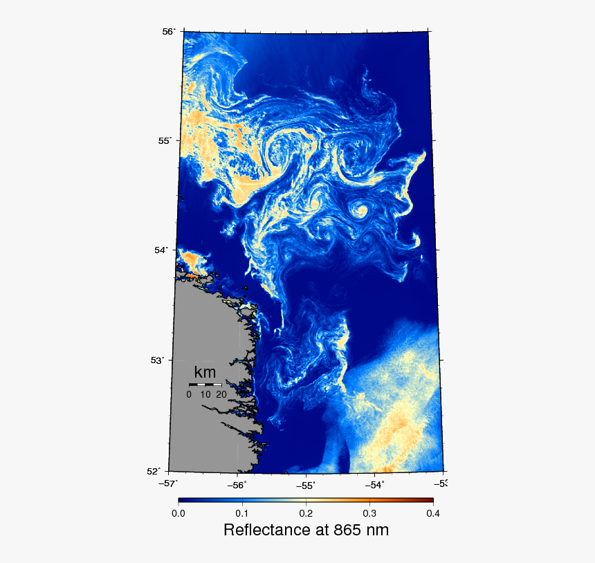 Ice In The Labrador Current As Seen By Modis-terra - Visual Arts, HD Png Download, Free Download