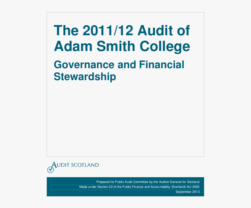 The 2011/12 Audit Of Adam Smith College - Dalhousie University Faculty Of Agriculture, HD Png Download, Free Download