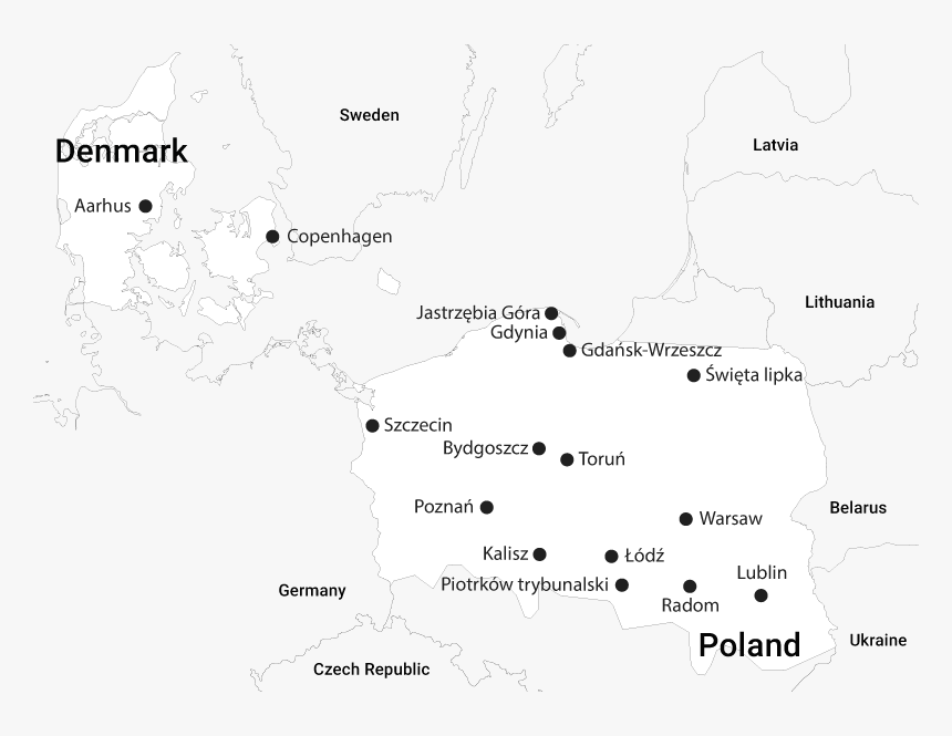 Denmark Map, HD Png Download, Free Download