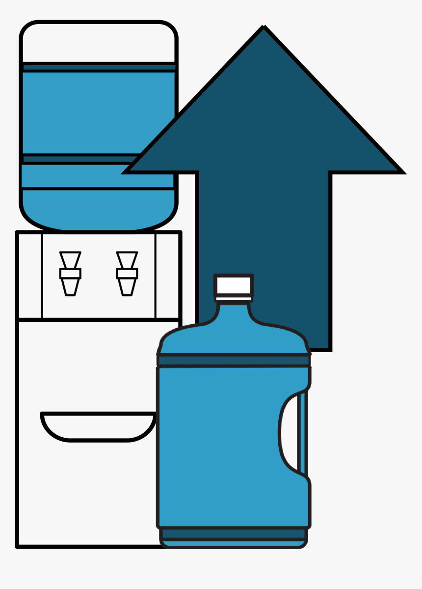 Bottle Monthly Delivery Hsa - Clipart Png Of Water Dispenser, Transparent Png, Free Download
