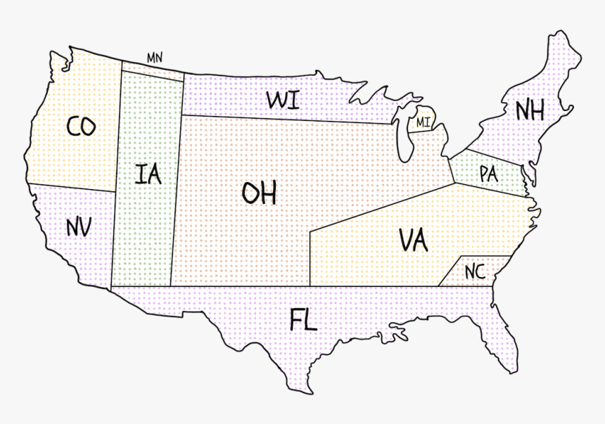 State Sizes Based On 2012 Campaign Events - Great American Eclipse 2017 Map, HD Png Download, Free Download