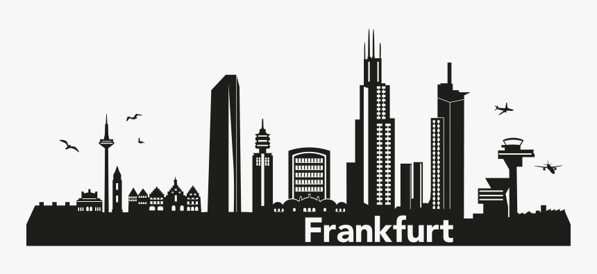 Skyline Plaza Frankfurt Silhouette Frankfurt Skyline - Skyline Frankfurt Png, Transparent Png, Free Download