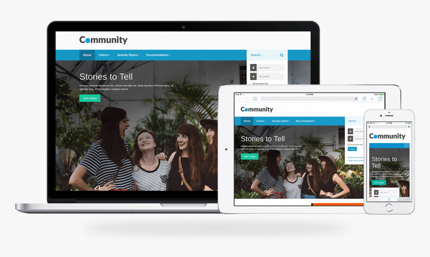 Community, A Social Joomla Template - Multimedia Software, HD Png Download, Free Download