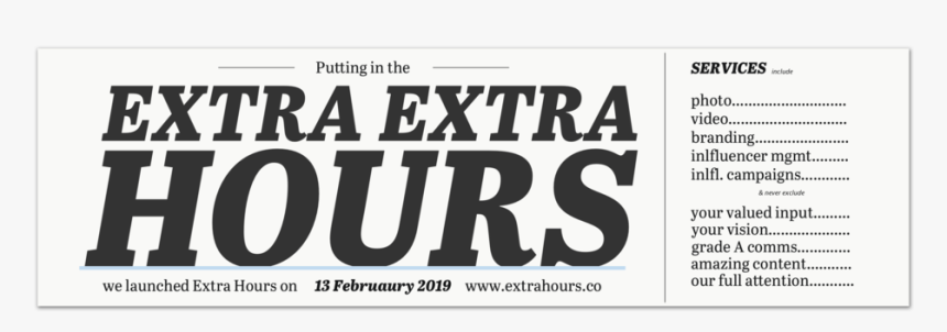 Extra Extra Hours - Parallel, HD Png Download, Free Download