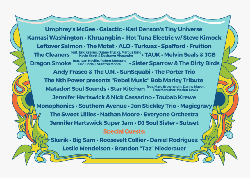 Jam Cruise 17 Lineup - Illustration, HD Png Download, Free Download